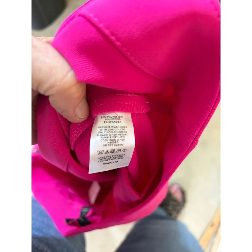 Ann Taylor Magenta Pink Wide Leg Crop Pants Womens 12 NWT business Careerwear - Picture 4 of 9